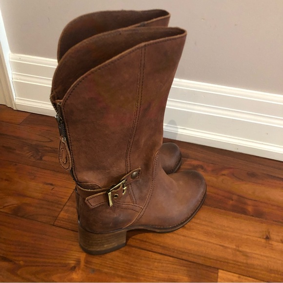 Johnston Murphy Vero cuoio brown leather Women’s Boots - Sz 6 M back zipper - Picture 7 of 11